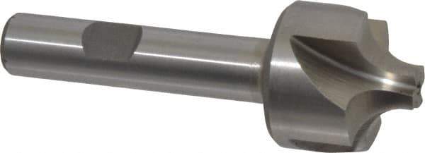 Interstate - 5/16" Radius, 1-1/8" Mill Diam, 4 Flute High Speed Steel Corner Rounding End Mill - Single End, Uncoated, 3-1/4" OAL, 1/2" Shank Diam - USA Tool & Supply