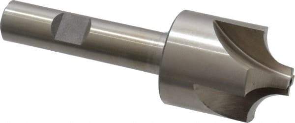 Interstate - 11/32" Radius, 1-1/8" Mill Diam, 4 Flute High Speed Steel Corner Rounding End Mill - Single End, Uncoated, 3-1/2" OAL, 1/2" Shank Diam - USA Tool & Supply