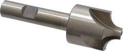 Interstate - 11/32" Radius, 1-1/8" Mill Diam, 4 Flute High Speed Steel Corner Rounding End Mill - Single End, Uncoated, 3-1/2" OAL, 1/2" Shank Diam - USA Tool & Supply