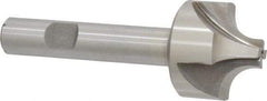 Interstate - 3/8" Radius, 1-1/4" Mill Diam, 4 Flute High Speed Steel Corner Rounding End Mill - Single End, Uncoated, 3-1/2" OAL, 1/2" Shank Diam - USA Tool & Supply