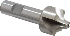 Interstate - 15/32" Radius, 1-3/8" Mill Diam, 4 Flute High Speed Steel Corner Rounding End Mill - Single End, Uncoated, 3-3/4" OAL, 3/4" Shank Diam - USA Tool & Supply