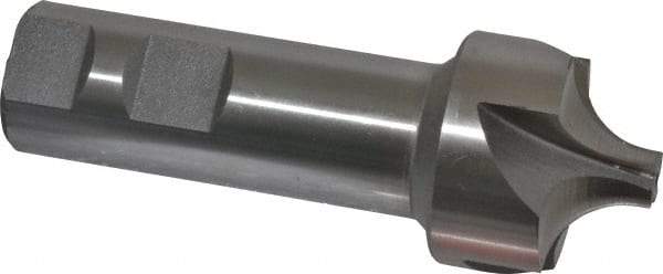 Interstate - 1/2" Radius, 1-1/2" Mill Diam, 4 Flute High Speed Steel Corner Rounding End Mill - Single End, Uncoated, 4-1/8" OAL, 1" Shank Diam - USA Tool & Supply