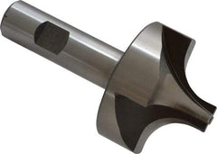 Interstate - 11/16" Radius, 2-1/4" Mill Diam, 4 Flute High Speed Steel Corner Rounding End Mill - Single End, Uncoated, 4-1/8" OAL, 3/4" Shank Diam - USA Tool & Supply