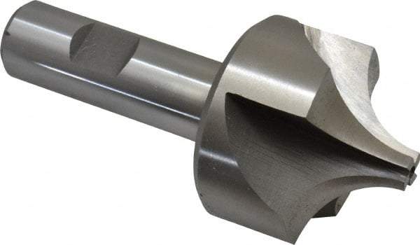 Interstate - 3/4" Radius, 1-7/8" Mill Diam, 4 Flute High Speed Steel Corner Rounding End Mill - Single End, Uncoated, 4" OAL, 3/4" Shank Diam - USA Tool & Supply