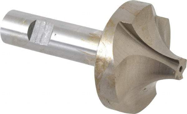Interstate - 25/32" Radius, 2-1/4" Mill Diam, 4 Flute High Speed Steel Corner Rounding End Mill - Single End, Uncoated, 4-1/8" OAL, 3/4" Shank Diam - USA Tool & Supply