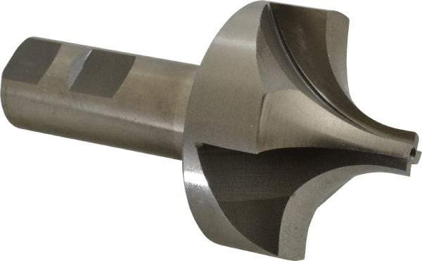Interstate - 7/8" Radius, 2-1/2" Mill Diam, 4 Flute High Speed Steel Corner Rounding End Mill - Single End, Uncoated, 4-1/2" OAL, 1" Shank Diam - USA Tool & Supply
