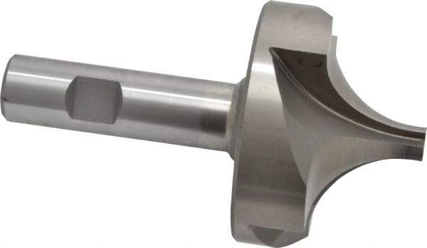 Interstate - 1" Radius, 2-5/8" Mill Diam, 4 Flute High Speed Steel Corner Rounding End Mill - Single End, Uncoated, 4-1/2" OAL, 3/4" Shank Diam - USA Tool & Supply