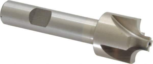 Interstate - 13/64" Radius, 7/8" Mill Diam, 4 Flute High Speed Steel Corner Rounding End Mill - Single End, Uncoated, 3-1/8" OAL, 1/2" Shank Diam - USA Tool & Supply