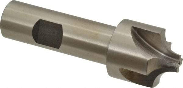 Interstate - 11/32" Radius, 1-1/8" Mill Diam, 4 Flute High Speed Steel Corner Rounding End Mill - Single End, Uncoated, 3-1/2" OAL, 3/4" Shank Diam - USA Tool & Supply