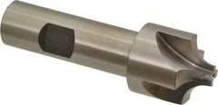 Interstate - 11/32" Radius, 1-1/8" Mill Diam, 4 Flute High Speed Steel Corner Rounding End Mill - Single End, Uncoated, 3-1/2" OAL, 3/4" Shank Diam - USA Tool & Supply