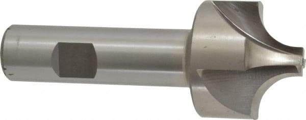 Interstate - 1/2" Radius, 1-1/2" Mill Diam, 4 Flute High Speed Steel Corner Rounding End Mill - Single End, Uncoated, 3-7/8" OAL, 3/4" Shank Diam - USA Tool & Supply