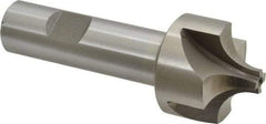Interstate - 7/16" Radius, 1-3/8" Mill Diam, 4 Flute High Speed Steel Corner Rounding End Mill - Single End, Uncoated, 3-3/4" OAL, 3/4" Shank Diam - USA Tool & Supply