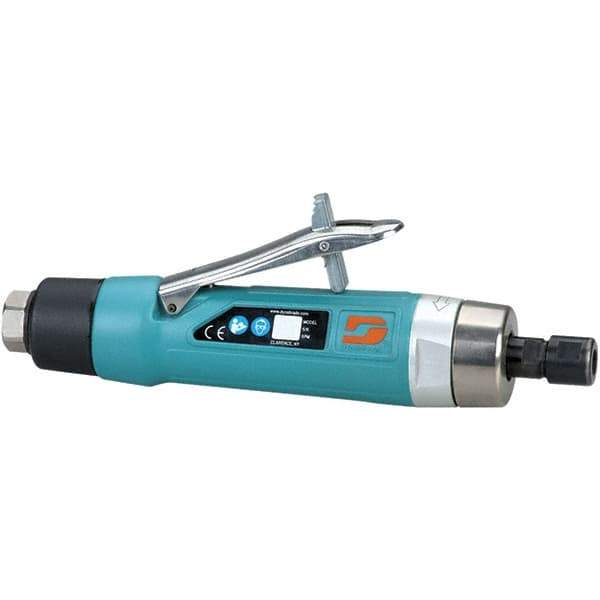 Dynabrade - 1/4" Collet, Straight Handle, Air Straight Die Grinder - 12,000 RPM, Rear Exhaust, 37 CFM, 1 hp, 90 psi, 3/8 NPT Inlet - USA Tool & Supply