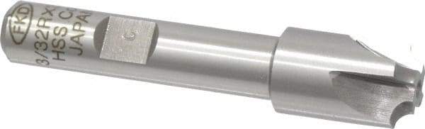 Interstate - 3/32" Radius, 1/2" Mill Diam, 4 Flute Cobalt Corner Rounding End Mill - Single End, Uncoated, 2-1/2" OAL, 3/8" Shank Diam - USA Tool & Supply