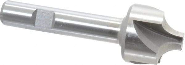 Interstate - 11/32" Radius, 1-1/8" Mill Diam, 4 Flute Cobalt Corner Rounding End Mill - Single End, Uncoated, 3-1/2" OAL, 1/2" Shank Diam - USA Tool & Supply
