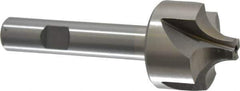 Interstate - 3/8" Radius, 1-1/4" Mill Diam, 4 Flute Cobalt Corner Rounding End Mill - Single End, Uncoated, 3-1/2" OAL, 1/2" Shank Diam - USA Tool & Supply