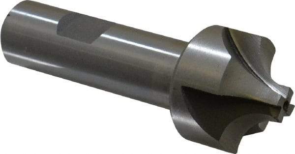 Interstate - 3/8" Radius, 1-1/4" Mill Diam, 4 Flute Cobalt Corner Rounding End Mill - Single End, Uncoated, 3-1/2" OAL, 3/4" Shank Diam - USA Tool & Supply