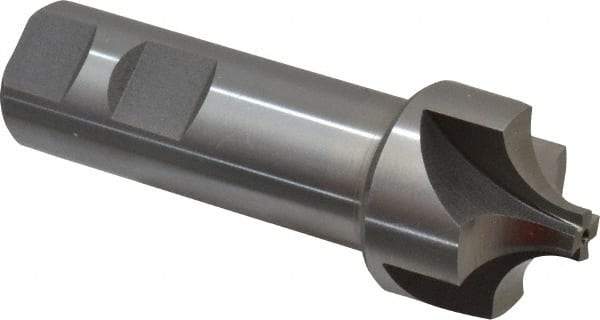 Interstate - 7/16" Radius, 1-3/8" Mill Diam, 4 Flute Cobalt Corner Rounding End Mill - Single End, Uncoated, 4" OAL, 1" Shank Diam - USA Tool & Supply