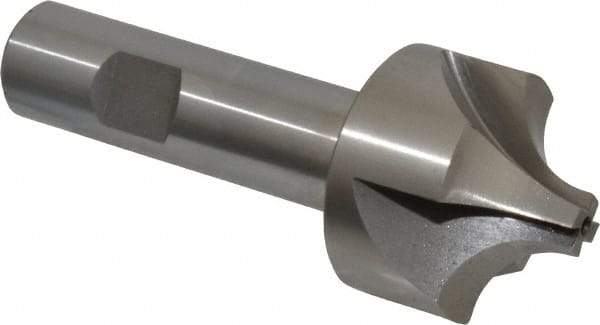 Interstate - 17/32" Radius, 1-1/2" Mill Diam, 4 Flute Cobalt Corner Rounding End Mill - Single End, Uncoated, 3-7/8" OAL, 3/4" Shank Diam - USA Tool & Supply