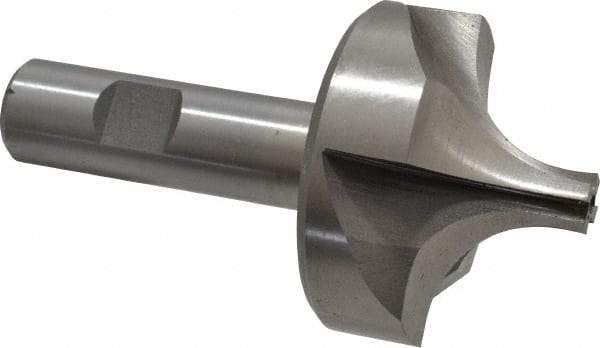 Interstate - 3/4" Radius, 2-1/4" Mill Diam, 4 Flute Cobalt Corner Rounding End Mill - Single End, Uncoated, 4-1/8" OAL, 3/4" Shank Diam - USA Tool & Supply
