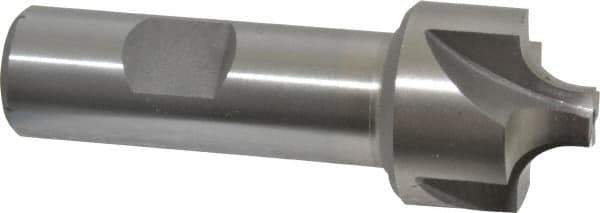 Interstate - 19/64" Radius, 1-1/8" Mill Diam, 4 Flute Cobalt Corner Rounding End Mill - Single End, Uncoated, 3-1/4" OAL, 3/4" Shank Diam - USA Tool & Supply
