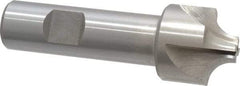 Interstate - 11/32" Radius, 1-1/8" Mill Diam, 4 Flute Cobalt Corner Rounding End Mill - Single End, Uncoated, 3-1/2" OAL, 3/4" Shank Diam - USA Tool & Supply