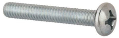 Value Collection - #12-24 UNC, 1-1/2" Length Under Head Phillips Drive Machine Screw - Pan Head, Grade 2 Steel, Zinc-Plated Finish, Without Washer - USA Tool & Supply