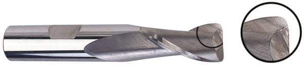 SGS - 5/8", 4 Flute, Single End, Solid Carbide, 0.045" Corner Radius End Mill - 3-1/2" OAL, 30° Helix, Right Hand Flute, 1-1/4" LOC, Right Hand Cut - USA Tool & Supply