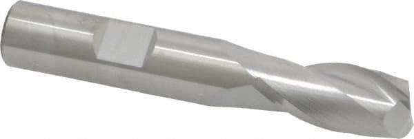 SGS - 1/2", 2 Flute, Single End, Solid Carbide, 0.03" Corner Radius End Mill - 3" OAL, 30° Helix, Right Hand Flute, 1" LOC, Right Hand Cut - USA Tool & Supply