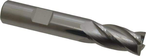 SGS - 1/2", 4 Flute, Single End, Solid Carbide, 0.02" Corner Radius End Mill - 3" OAL, 30° Helix, Right Hand Flute, 1" LOC, Right Hand Cut - USA Tool & Supply