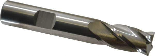 SGS - 1/2", 4 Flute, Single End, Solid Carbide, 0.03" Corner Radius End Mill - 3" OAL, 30° Helix, Right Hand Flute, 1" LOC, Right Hand Cut - USA Tool & Supply
