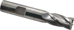 SGS - 1/2", 4 Flute, Single End, Solid Carbide, 0.045" Corner Radius End Mill - 3" OAL, 30° Helix, Right Hand Flute, 1" LOC, Right Hand Cut - USA Tool & Supply