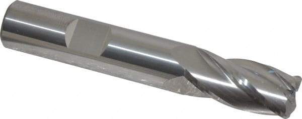 SGS - 1/2", 4 Flute, Single End, Solid Carbide, 0.06" Corner Radius End Mill - 3" OAL, 30° Helix, Right Hand Flute, 1" LOC, Right Hand Cut - USA Tool & Supply