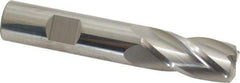 SGS - 5/8", 4 Flute, Single End, Solid Carbide, 0.09" Corner Radius End Mill - 3-1/2" OAL, 30° Helix, Right Hand Flute, 1-1/4" LOC, Right Hand Cut - USA Tool & Supply