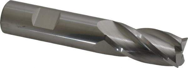SGS - 3/4", 4 Flute, Single End, Solid Carbide, 0.03" Corner Radius End Mill - 4" OAL, 30° Helix, Right Hand Flute, 1-1/2" LOC, Right Hand Cut - USA Tool & Supply