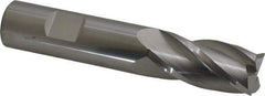SGS - 3/4", 4 Flute, Single End, Solid Carbide, 0.03" Corner Radius End Mill - 4" OAL, 30° Helix, Right Hand Flute, 1-1/2" LOC, Right Hand Cut - USA Tool & Supply