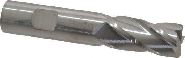 SGS - 3/4", 4 Flute, Single End, Solid Carbide, 0.06" Corner Radius End Mill - 4" OAL, 30° Helix, Right Hand Flute, 1-1/2" LOC, Right Hand Cut - USA Tool & Supply