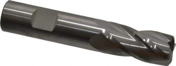 SGS - 3/4", 4 Flute, Single End, Solid Carbide, 1/8" Corner Radius End Mill - 4" OAL, 30° Helix, Right Hand Flute, 1-1/2" LOC, Right Hand Cut - USA Tool & Supply