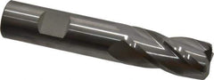 SGS - 3/4", 4 Flute, Single End, Solid Carbide, 1/8" Corner Radius End Mill - 4" OAL, 30° Helix, Right Hand Flute, 1-1/2" LOC, Right Hand Cut - USA Tool & Supply
