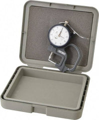 Mitutoyo - 0 to 1/2 Inch Measurement, 0.001 Inch Graduation, 1.1811 Inch Throat Depth, Dial Thickness Gage - 0.001 Inch Accuracy, 1.4 N Force, 2 Inch Dial Diameter - USA Tool & Supply
