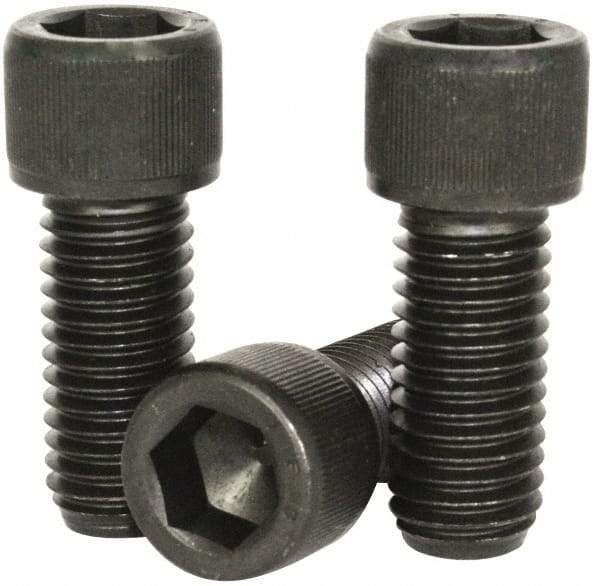 Value Collection - 1-8 UNC Hex Socket Drive, Socket Cap Screw - Alloy Steel, Black Oxide Finish, Fully Threaded, 2-1/2" Length Under Head - USA Tool & Supply
