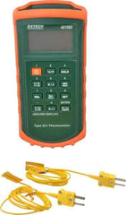 Extech - -328 to 2,498°F Dual Input Digital Thermometer - Digital Display - USA Tool & Supply
