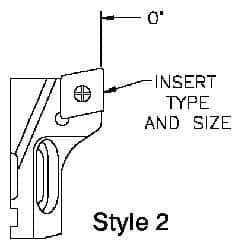 Parlec - Series Twin Bore Roughing, Right Hand Cut, Boring Cartridge - CCMT 06 Insert, 0° Lead Angle - USA Tool & Supply