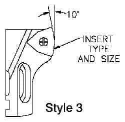Parlec - Series Twin Bore Roughing, Right Hand Cut, Boring Cartridge - WCMX 03 Insert, 10° Lead Angle - USA Tool & Supply