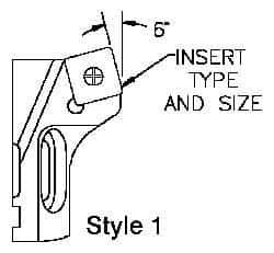 Parlec - Series Twin Bore Roughing, Right Hand Cut, Boring Cartridge - SCMT12 Insert, 6° Lead Angle - USA Tool & Supply