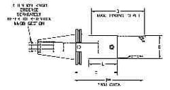 Parlec - PC5 Inside Modular Connection, Boring Head Taper Shank - Modular Connection Mount, 5.63 Inch Projection, 1.97 Inch Nose Diameter - Exact Industrial Supply