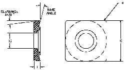 Parlec - SCMT121615 Grade TT Carbide Boring Insert - TiN/TiC/TiN Finish, 90° Square, 7° Relief Angle, 1/2" Inscr Circle, 3/16" Thick, 1/64" Corner Radius - USA Tool & Supply