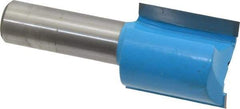 ROMAN CARBIDE - 1" Diam, 1/2" Shank Diam, 1-1/8" Length of Cut, 2 Flute Straight Router Bit - 2-5/8" Overall Length, Carbide Tipped - USA Tool & Supply