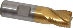Interstate - 3/4" Diam, Fine Pitch, 3/4" LOC, 4 Flute Cobalt Roughing Square End Mill - TiN Finish, 3" OAL, 3/4" Shank Diam, Single End - USA Tool & Supply