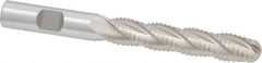 Interstate - 1/2" Diam, Coarse Pitch, 2-1/2" LOC, 4 Flute Cobalt Roughing Ball End Mill - Uncoated, 4-1/2" OAL, 1/2" Shank Diam, Single End - USA Tool & Supply